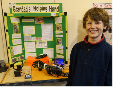 Students presenting a project